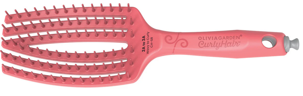 Curly Hair Brush Single Bristles - Wavy To Curly