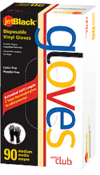 Vinyl Powder Free Black Gloves