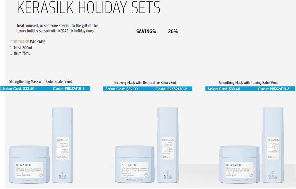 Kerasilk Strengthening Specialists Holiday Set