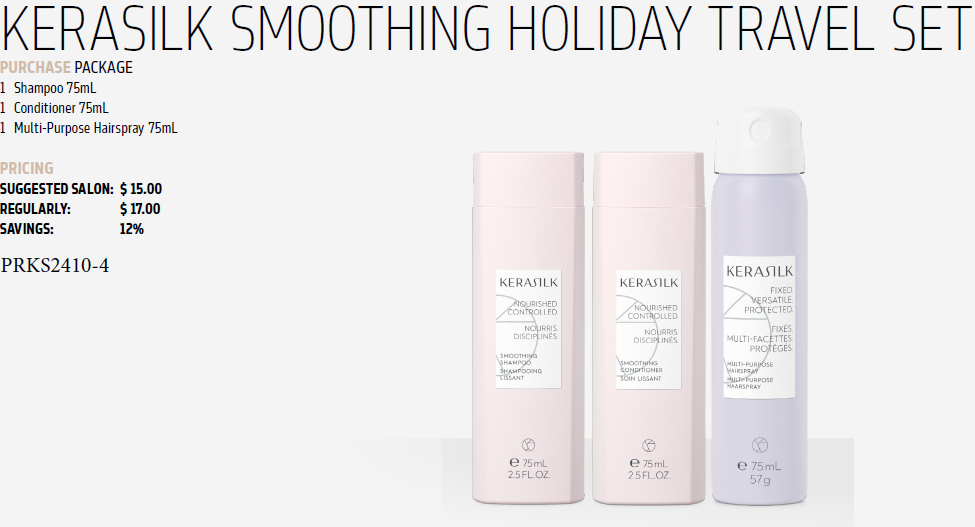 Kerasilk Smoothing Holiday Travel Set