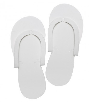 Star Nail Pedi Slippers- Pair White Only