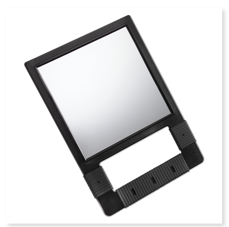 Soft & Style Hand Held Mirror Black