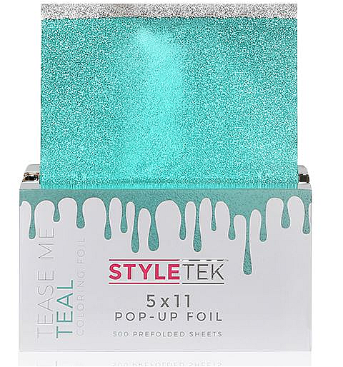 Tease Me Teal Embossed Pop-Up Foil 500ct 5x11
