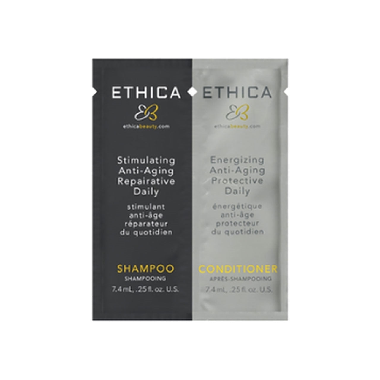 Ethica Shampoo & Conditioner Travel Duo Packette 10 x 0.25 Fl. Oz.