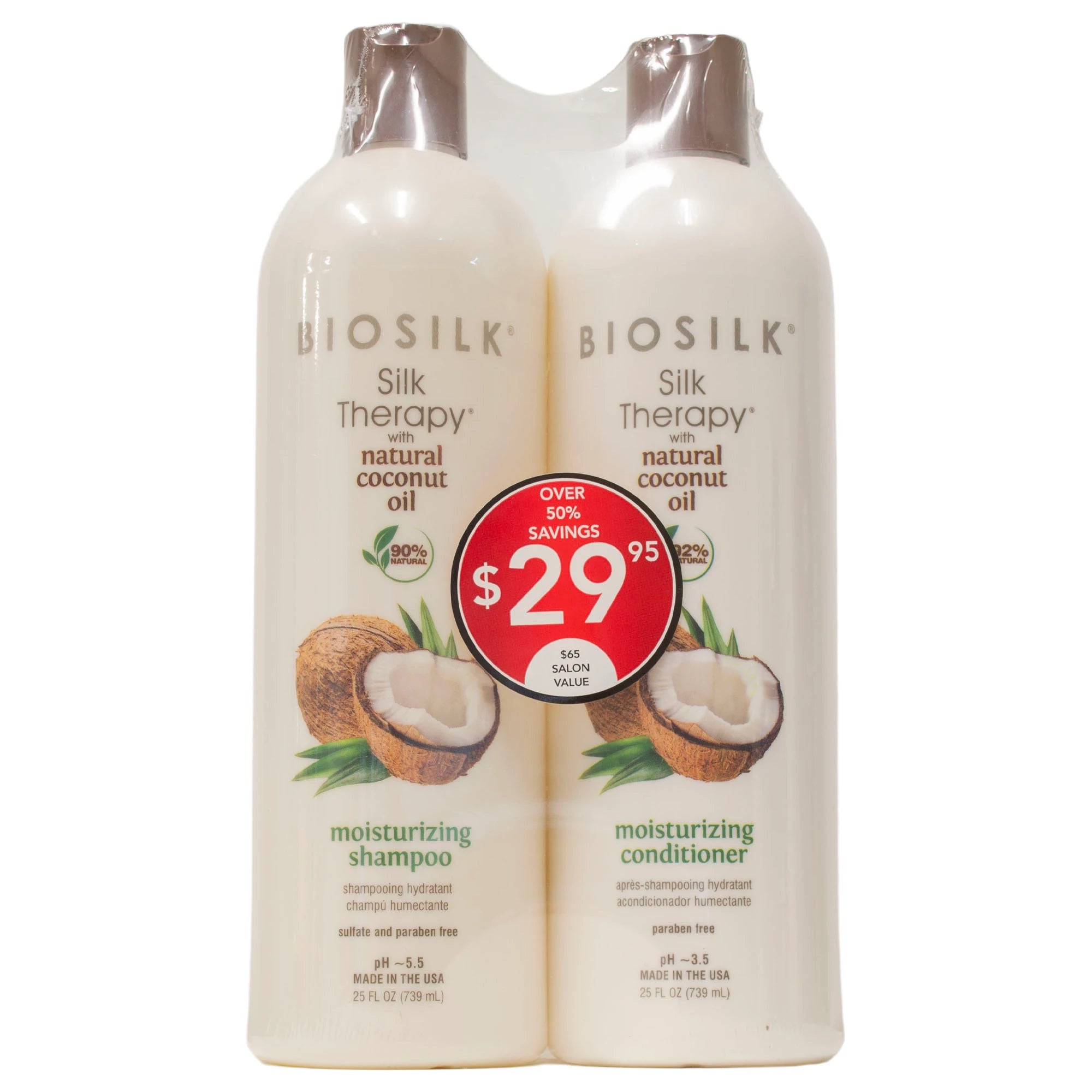 Silk Therapy Coconut Shampoo/Conditioner Duo