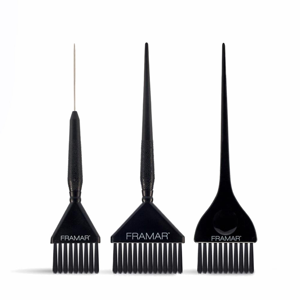 3 Piece Black Color Brush Set