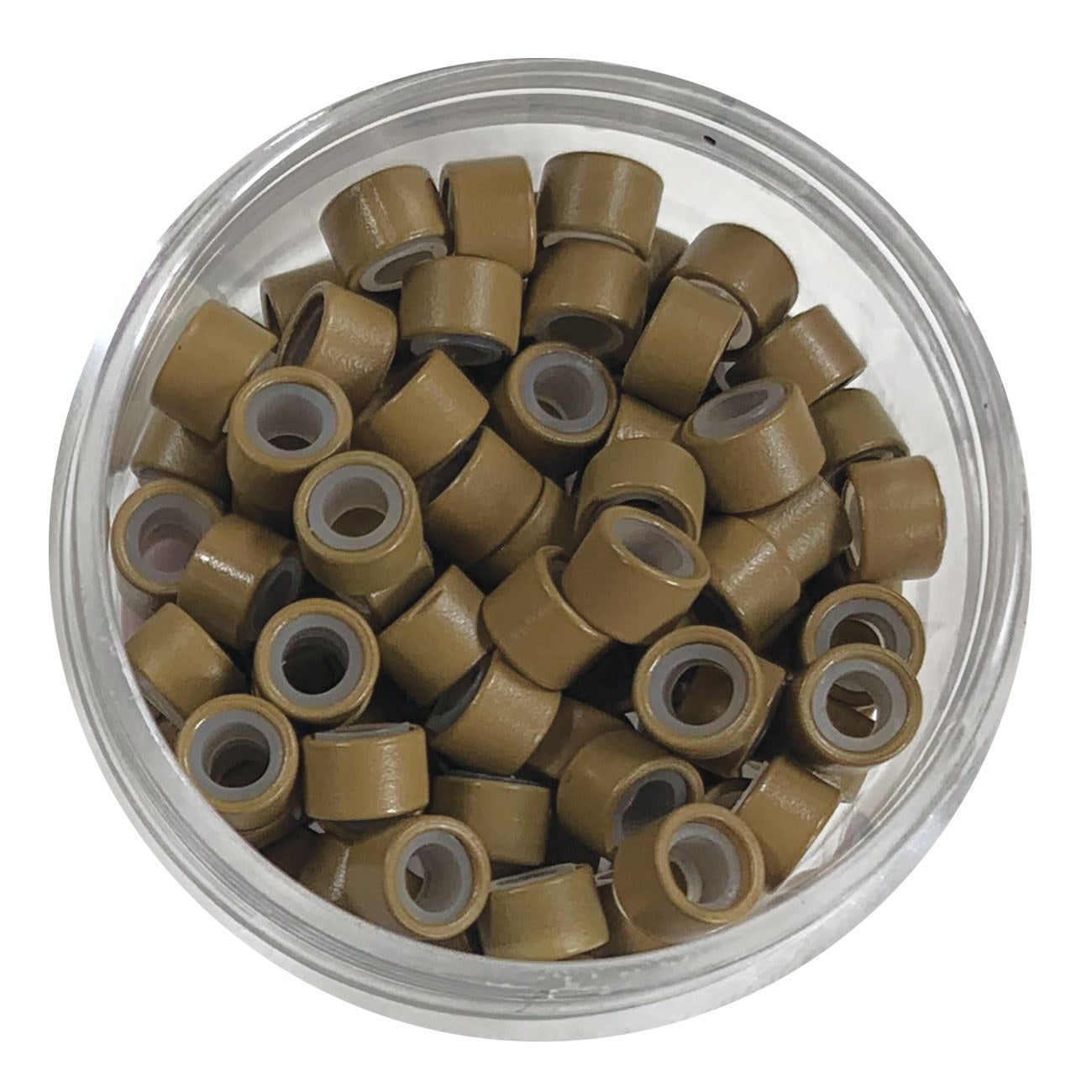 Silicone Beads, Light Brown - 100 Pack