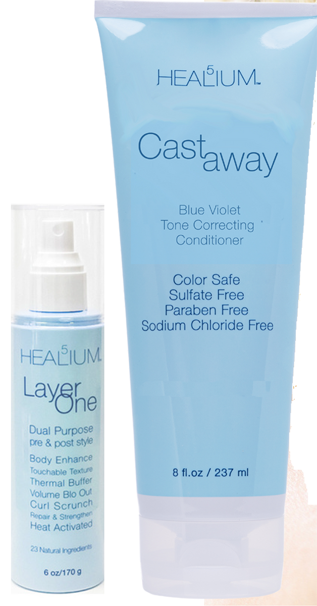 HEALIUM TONE AND STYLE TRIO (healthy shampoo, castaway conditioner and layer one)