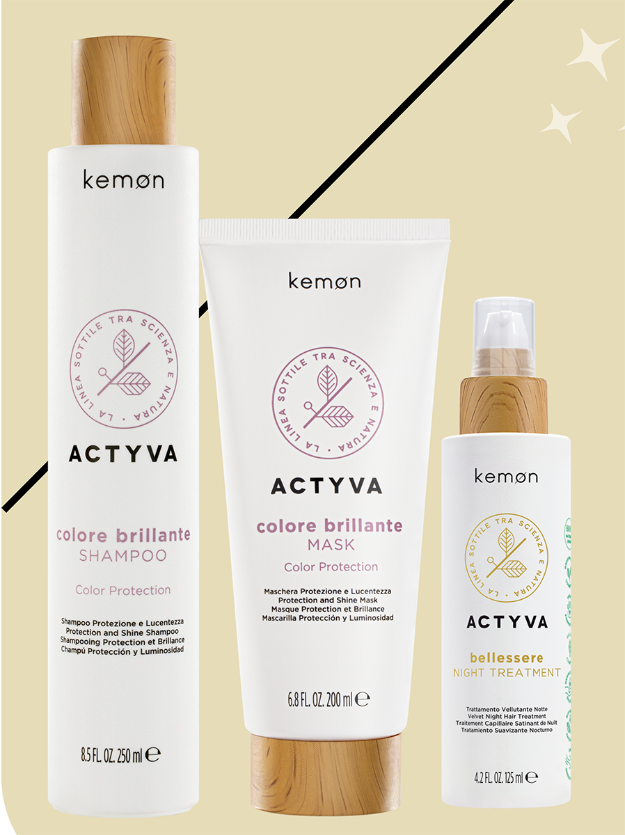 KEMON COLOR BRILLNANTE SHAMPOO, MASK, N. TREAT