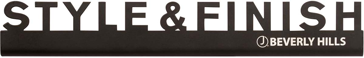 J BEVERLY HILLS METAL STYLE AND FINISH SHELF TALKER