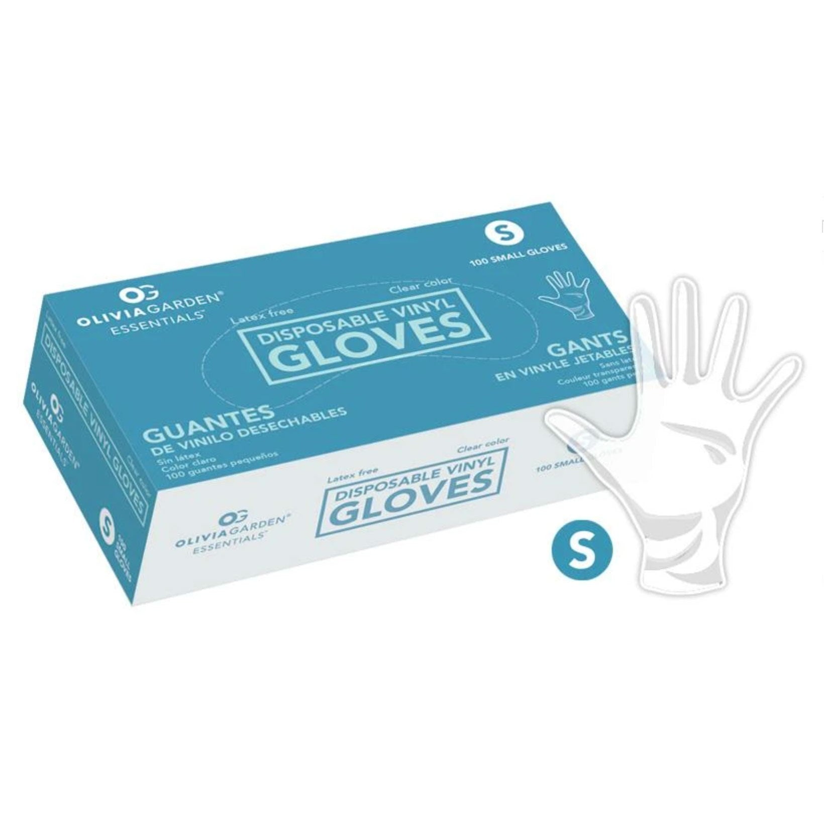 Clear Disposable Vinyl Gloves - Small - 100ct