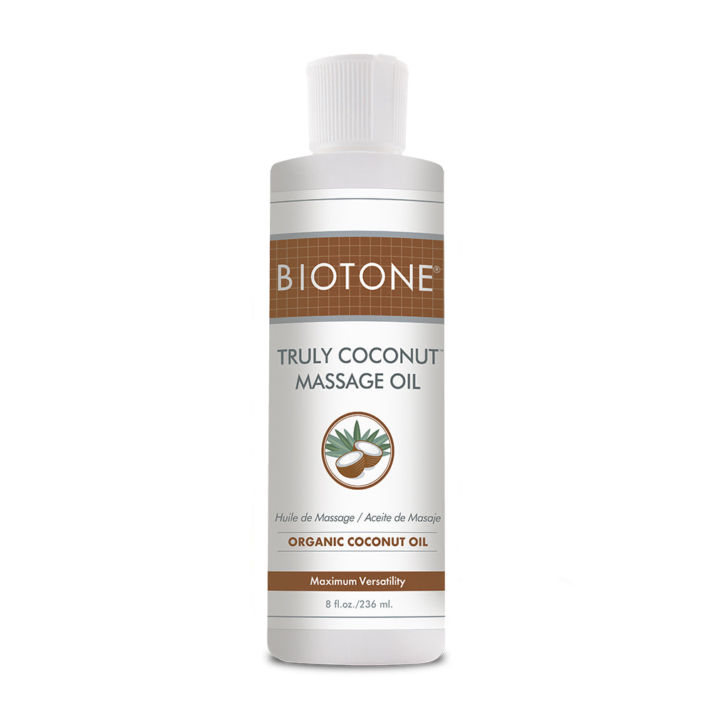 Truly Coconut Massage Oil 8 Ounce Bottle With Flip Cap