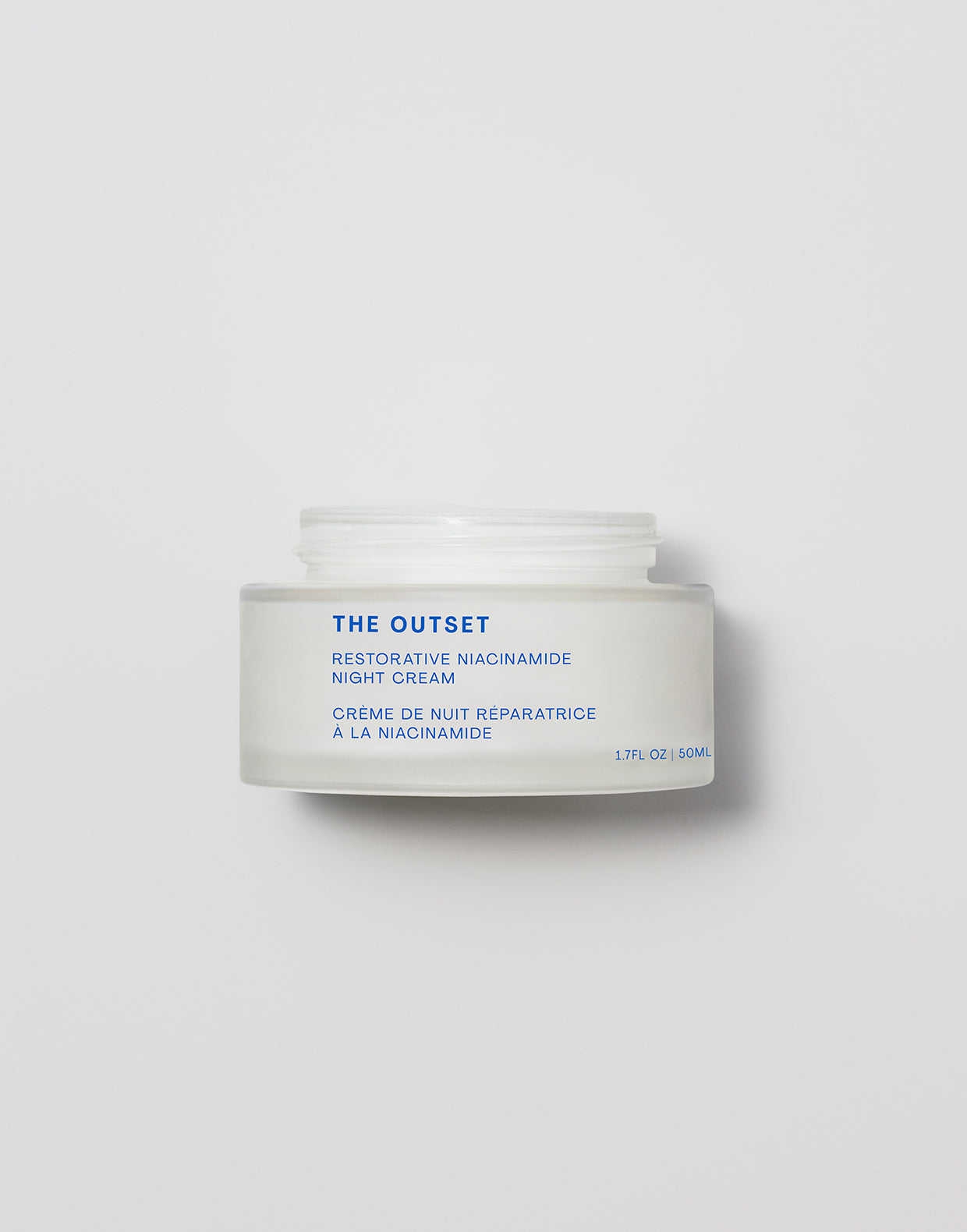 Front view photo of The Outset's Restorative Niacinamide Night Cream without lid