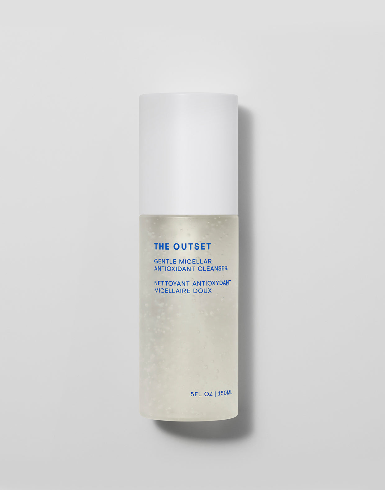 Front view photo of The Outset's Gentle Micellar Antioxidant Cleanser with cap